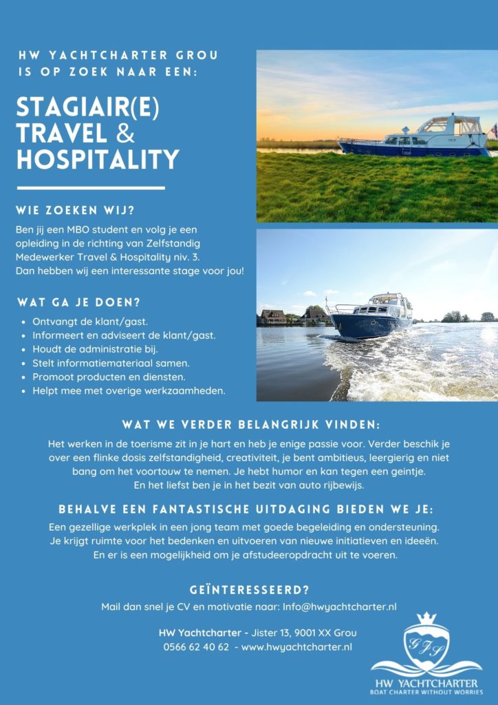 Vacature-Stagiaire-HW-Yachtcharter-Travel-And-Hospitality
