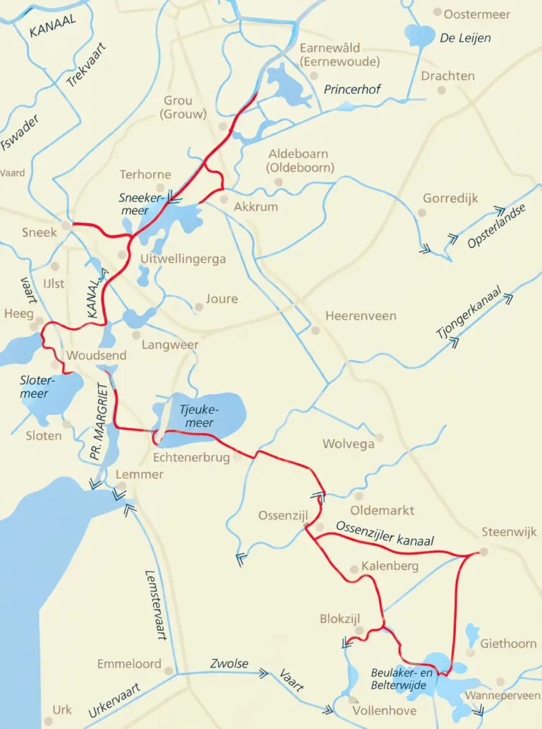 Routekaart van Zuid Oost Route