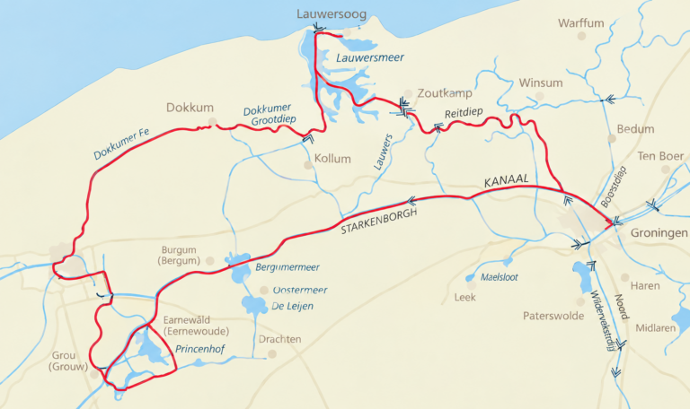 Routekaart van Noord Route